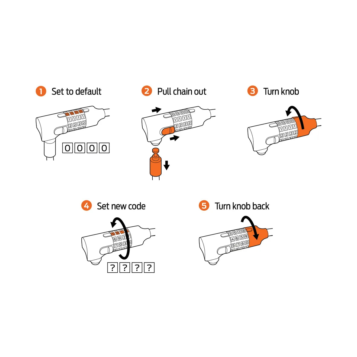 Kedjelås AXA Absolute C5-90, med kod