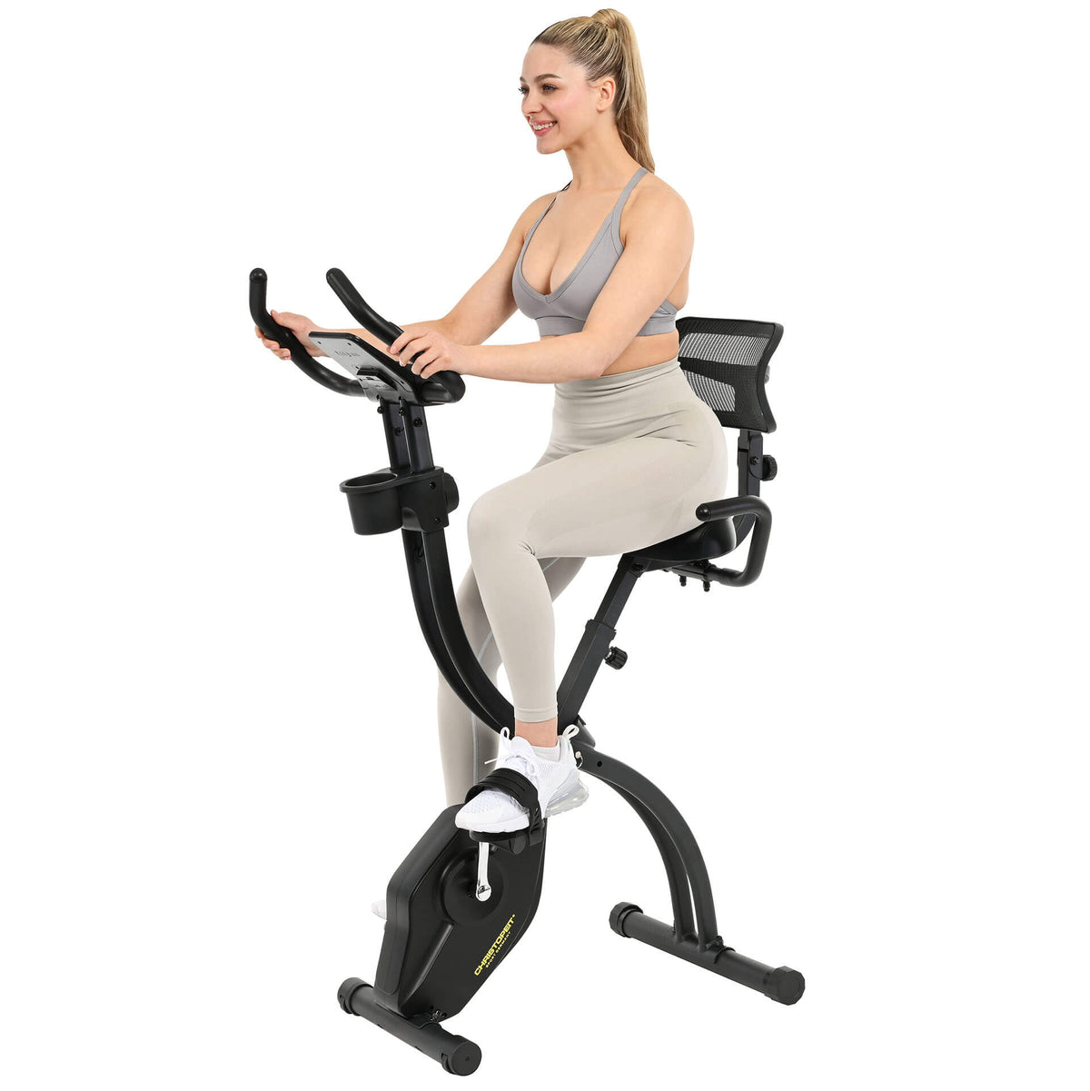 Hopfällbar motionscykel CHRISTOPEIT S-Bike Velo Fit, svart