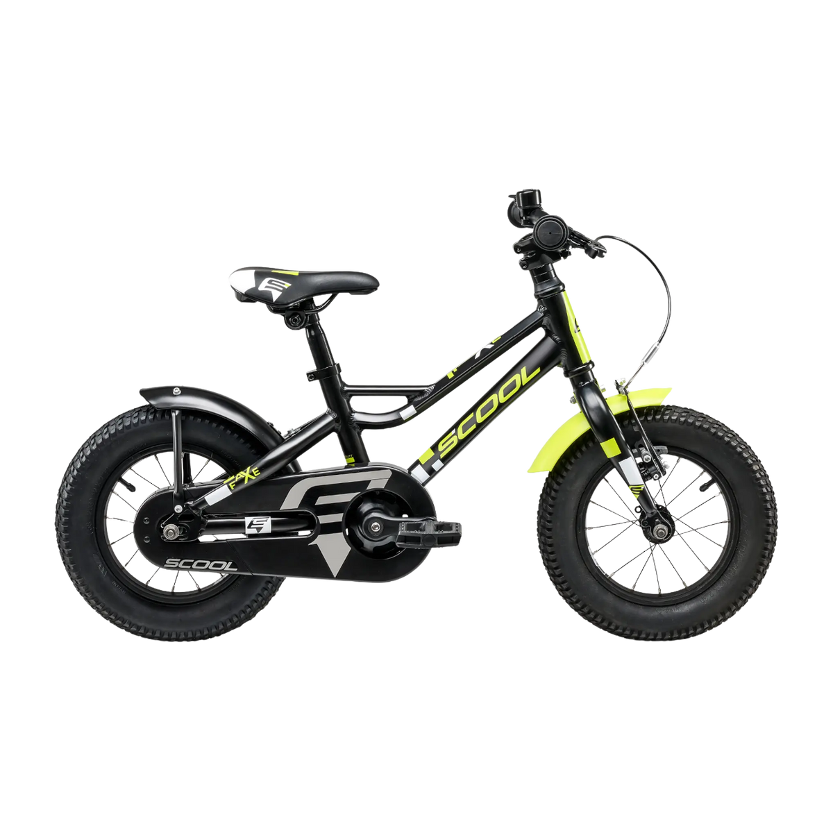 Børnecykel S´COOL faXe, 12" sort-gul