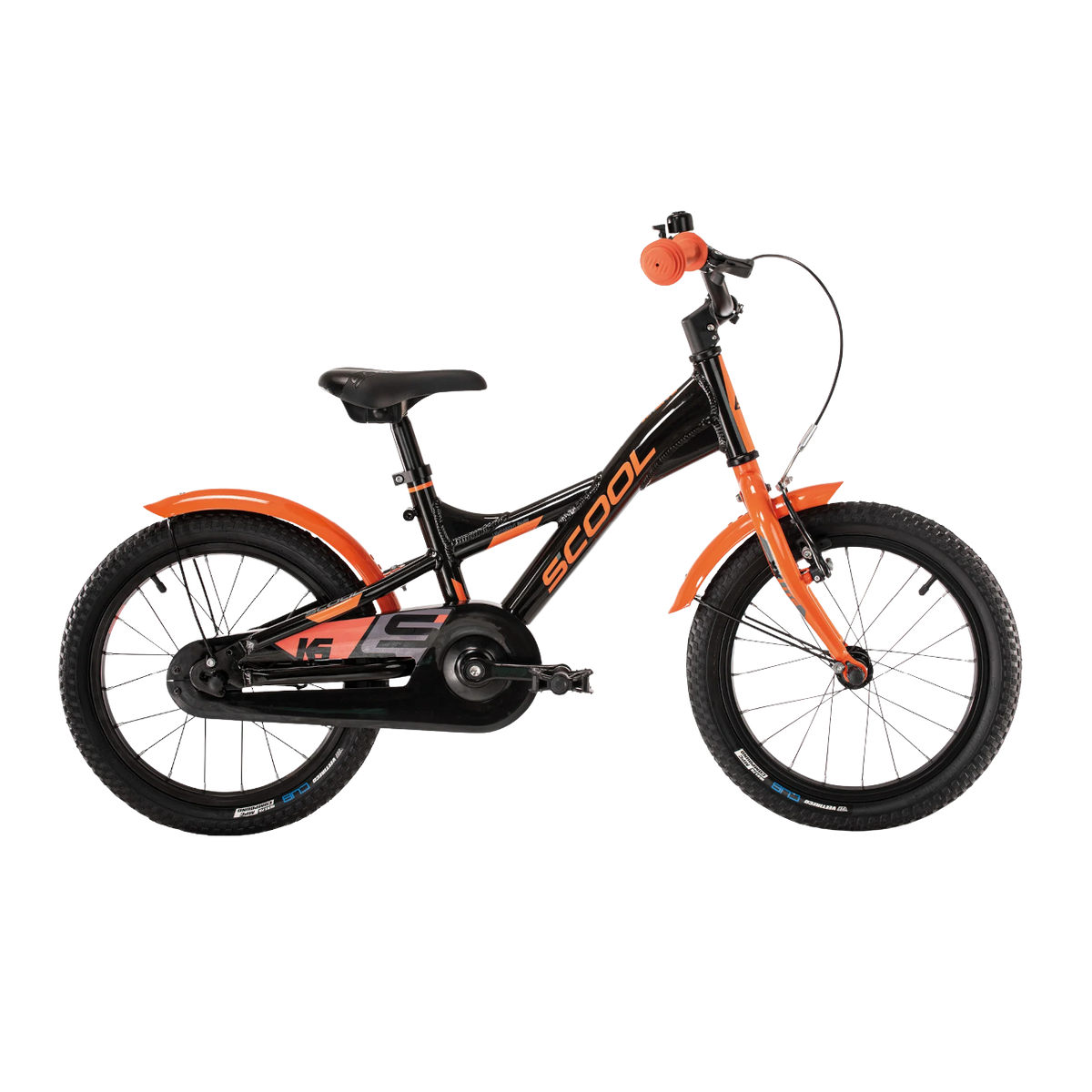 Børnecykel S'COOL XXlite, 16" sort-orange