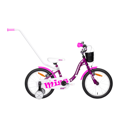 Barncykel TABOU Miss ST, 12" lila-vit