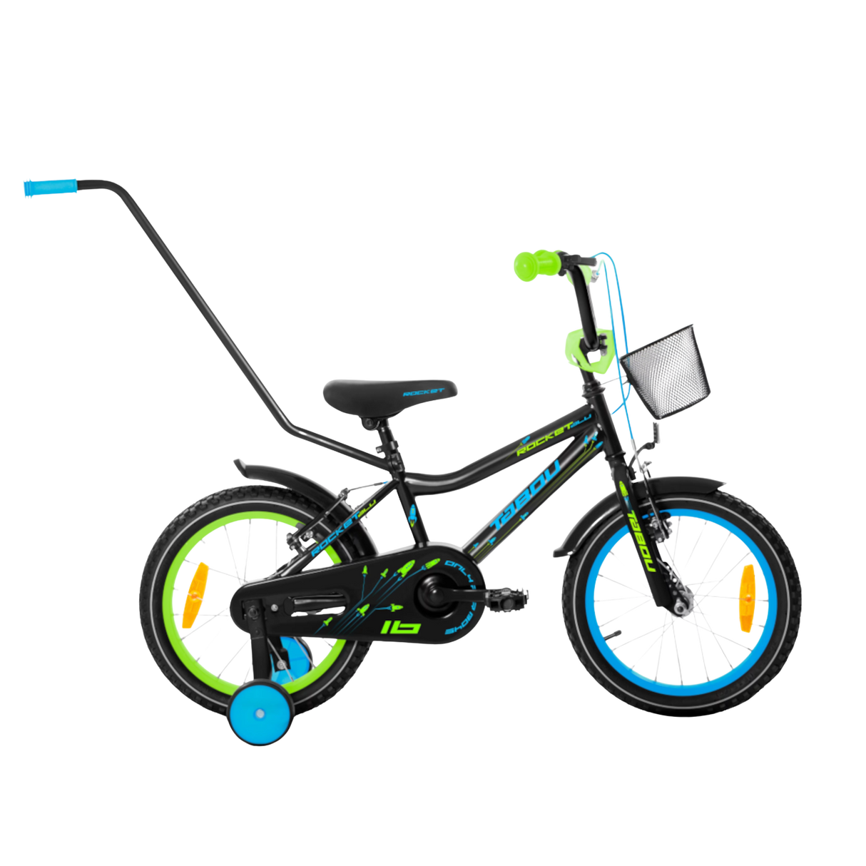 Barncykel TABOU Rocket Alu, 18" svart-blå