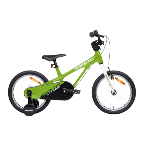 Ultralätt barncykel TABOU Rocket Lite MG, 16" grön/vit
