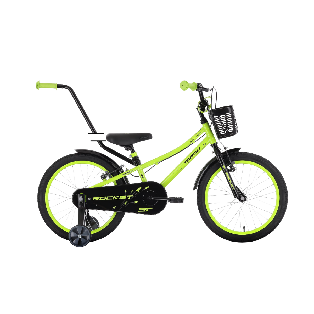 Børnecykel TABOU Rocket ST, 14" grøn-grå
