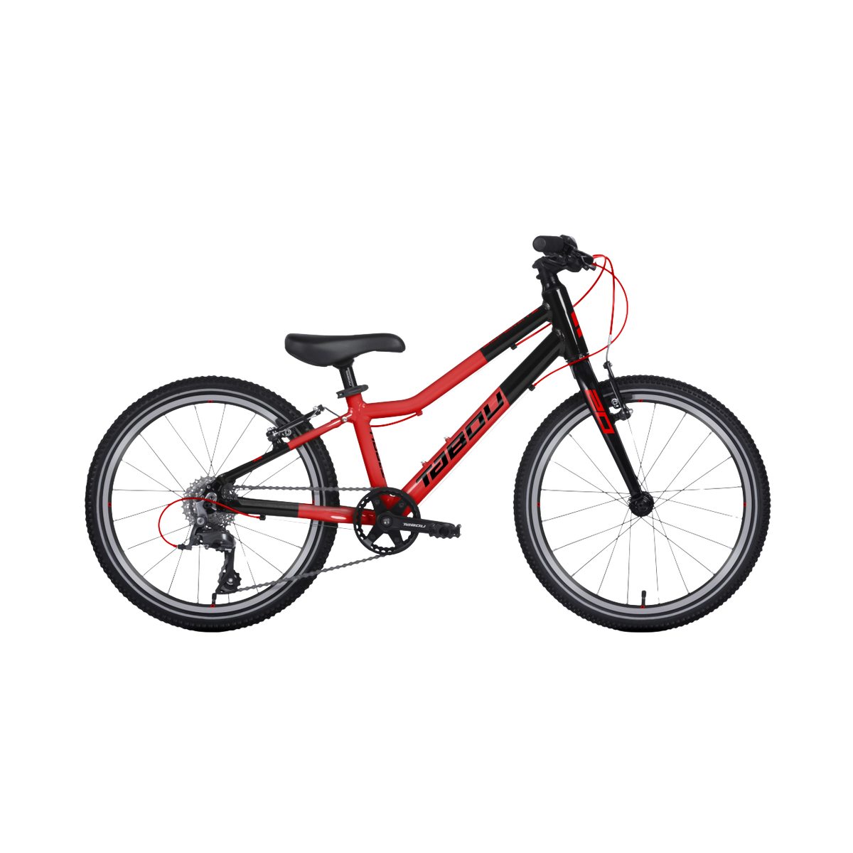 Ultralet børnecykel TABOU Superlite 20, rød-sort
