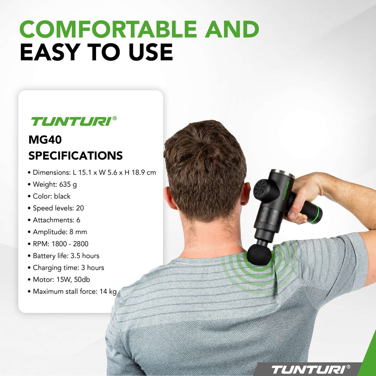 Tunturi MG40 Massage Gun