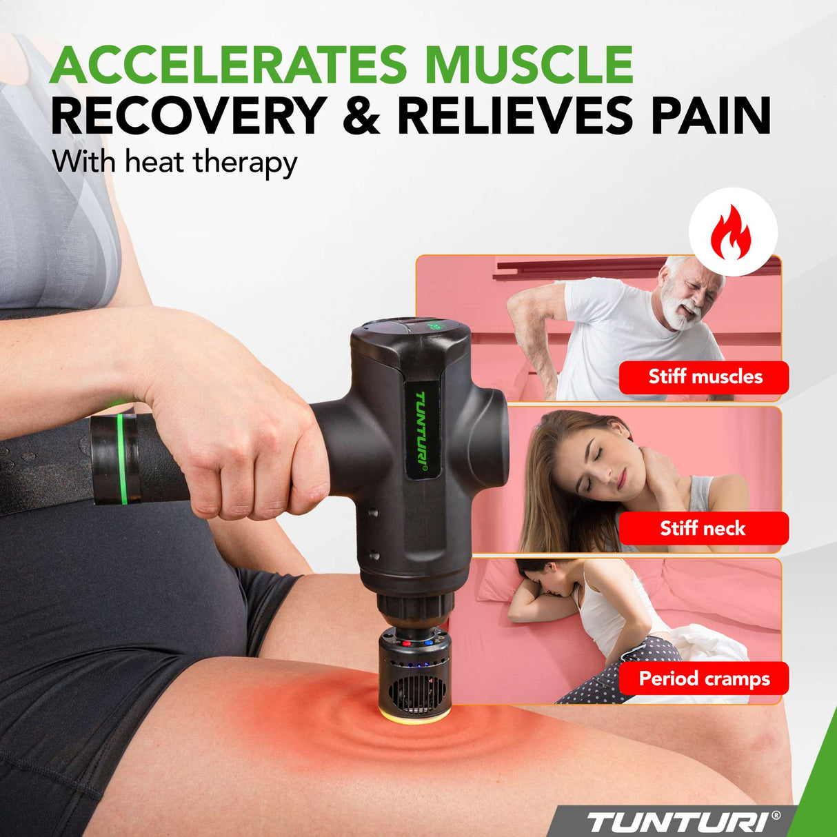 Massagepistol-tillbehör TUNTURI Head for Massage Gun, Heat & Cool