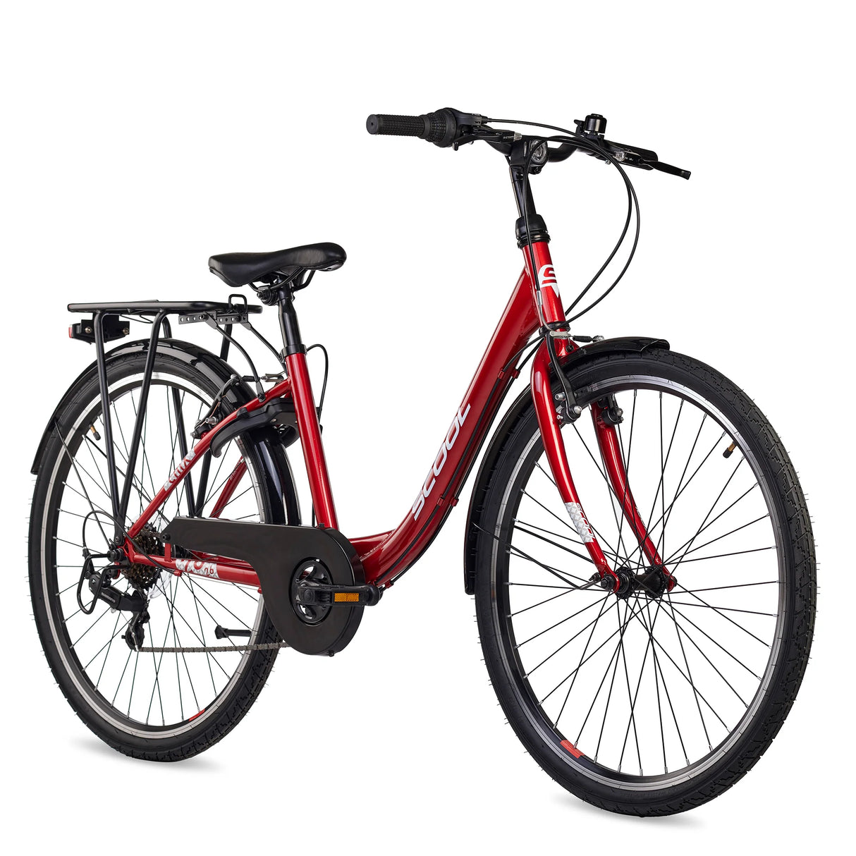 Fritidscykel för unga S'COOL chiX, 26" Röd/Vit