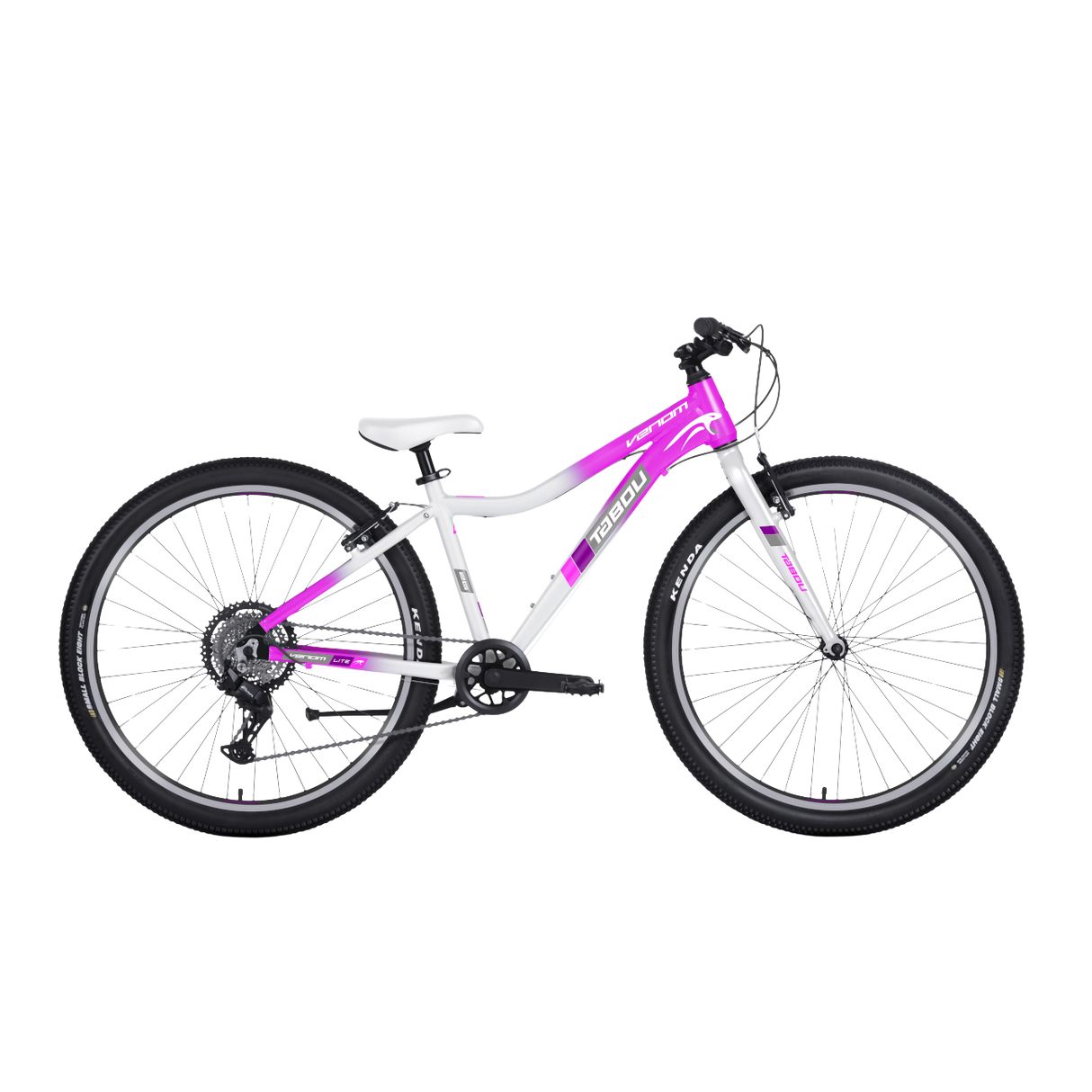 Ultralätt ungdomscykel TABOU Venom Lite W, 26" rosa-vit, 10-12 år