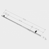 Skivstång 170cm Fjäderlås 30mm