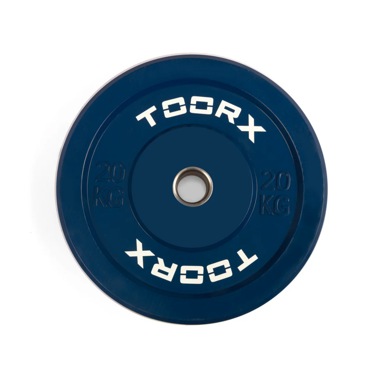 TOORX Bumper Plate Challenge, blå, 50 mm, 20 kg