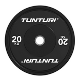 Viktplatta TUNTURI Platinum Bumper Plate, svart, 50mm, 20 kg