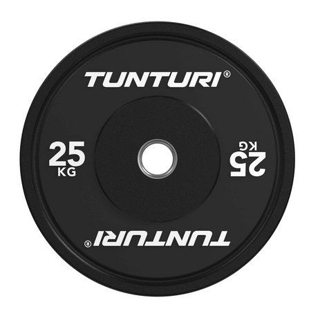 Viktskiva TUNTURI Platinum Bumper Plate, svart, 50mm, 25 kg