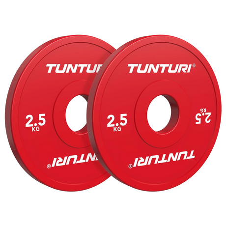 Vægtskiver TUNTURI Platinum Fractional Plates, Rød, 50mm, 2 x 2,5 kg