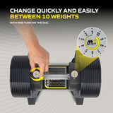 Justerbar hantel TUNTURI MX55 Hantel 4,5-24,9 kg, räfflad