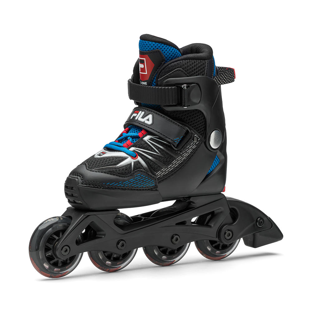 Barnrullskridskor FILA X-One, Svart/Blå/Röd