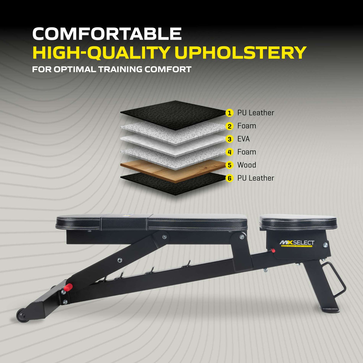 Träningsbänk TUNTURI MX Select Justerbar viktbänk