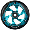 Hjul till sparkcykel UNION Classic V2 Pro Scooter Wheel 110mm, svart/polerad turkos