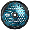 Hjul till sparkcykel UNION Honeycomb Pro Scooter Wheel 110mm, svart/polerad turkos