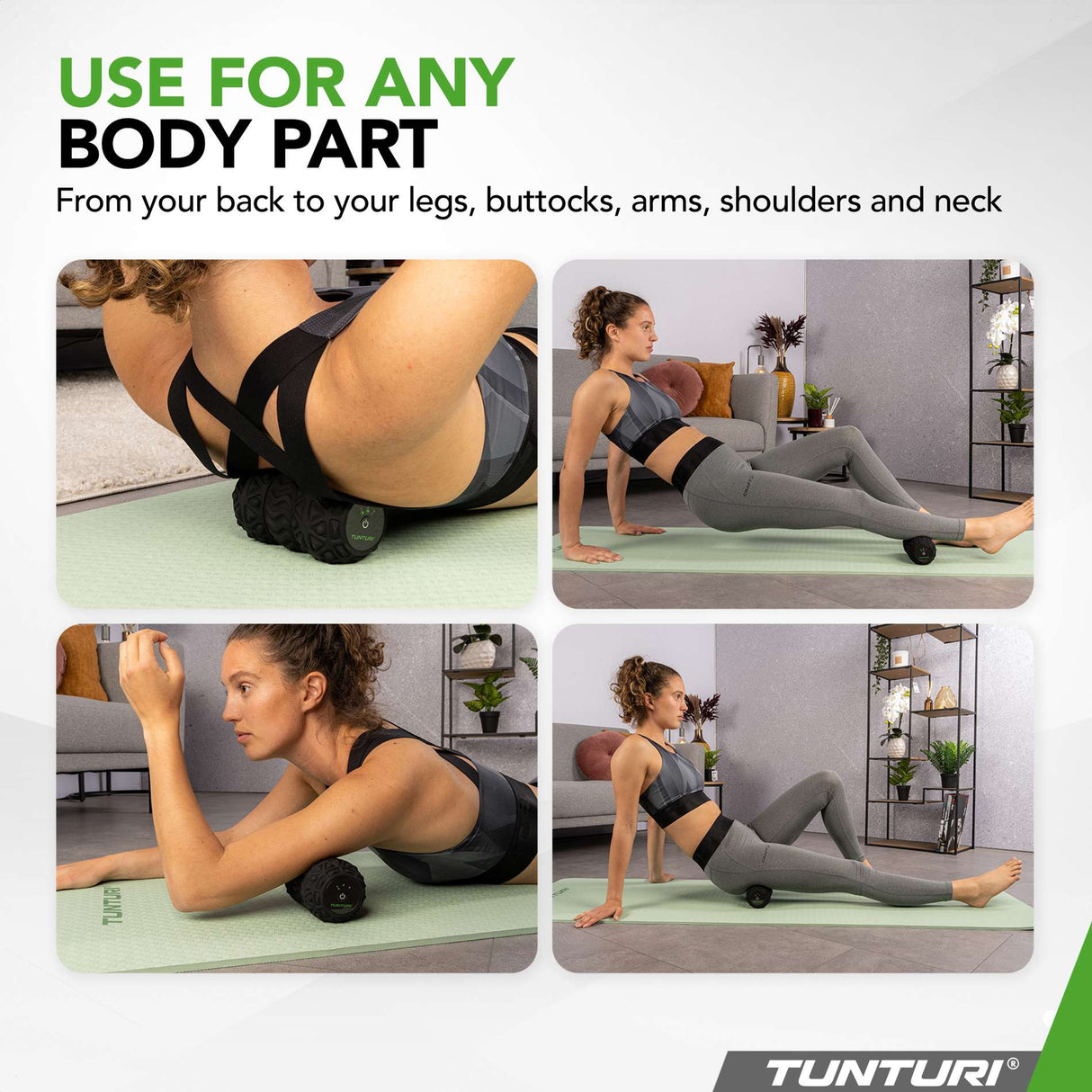 TUNTURI Vibrating Duo Massage Roller
