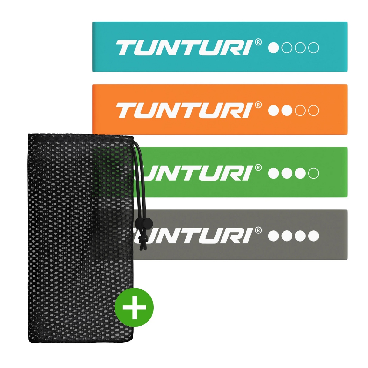 TUNTURI Mini Resistance Band Set, 4 st