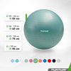 Træningsbold TUNTURI Gymball 55cm, Anti-Burst, Petrol