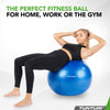 Gymnastikboll TUNTURI Gymball 65cm, Anti-Burst, Blå