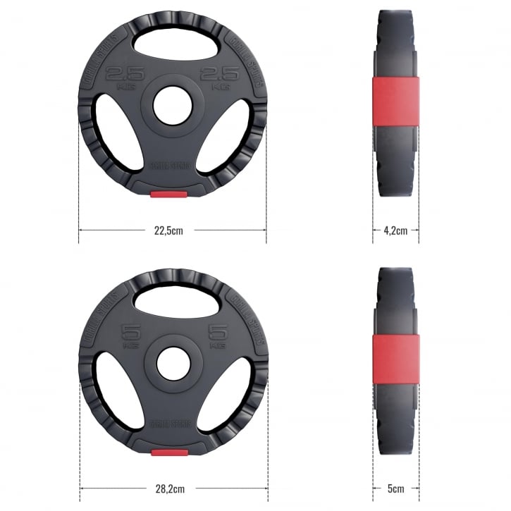 VÆGTSKIVER PRO 51 MM TRIGRIP 4X2,5-4X5 KG