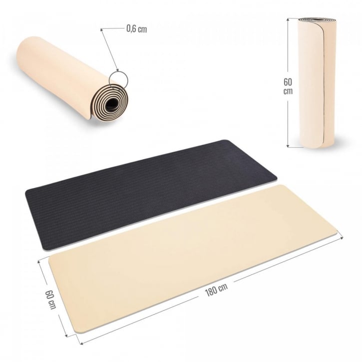 Yogamåtte TPE 180x60 cm